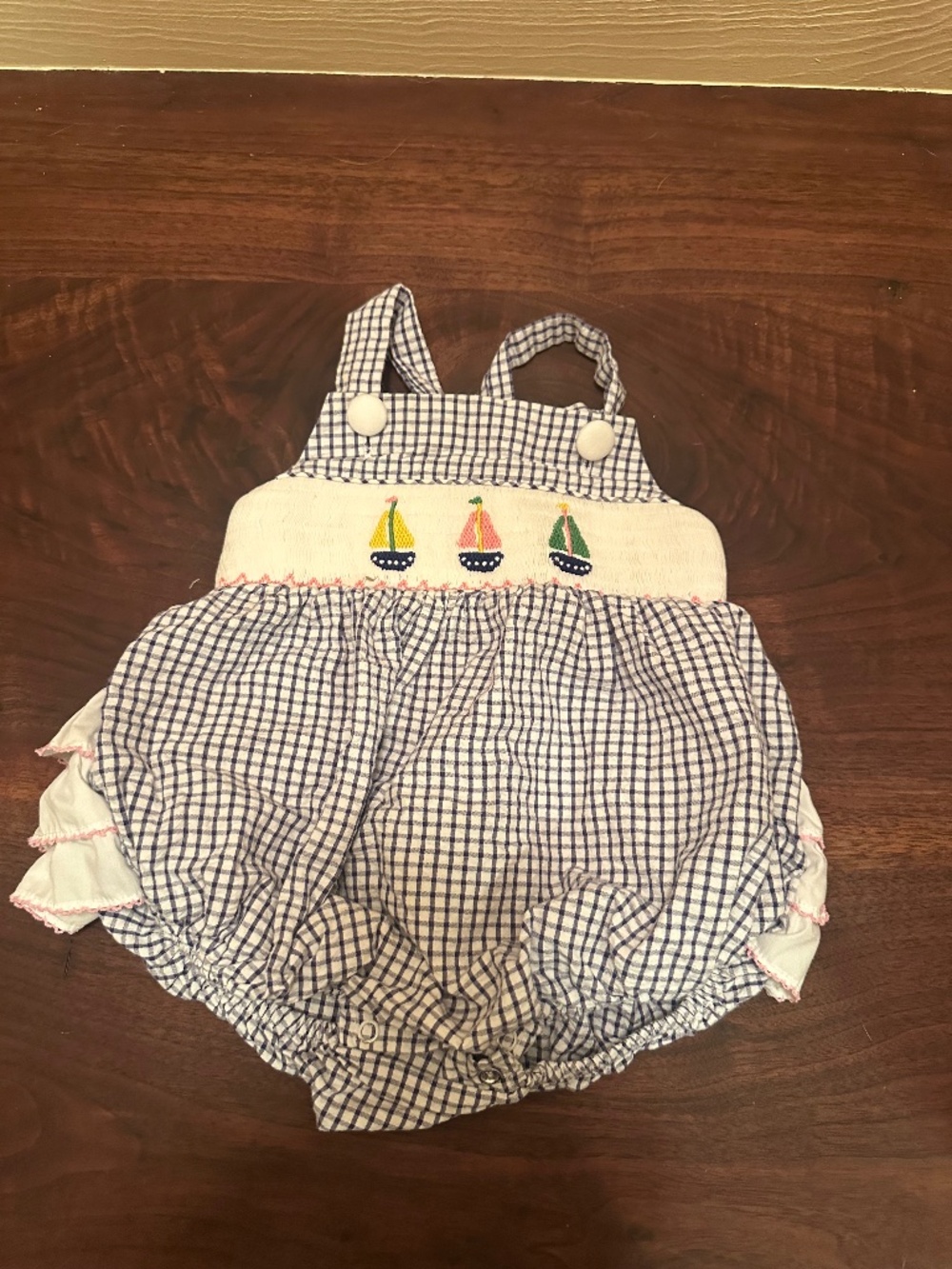 Smocked sailboats